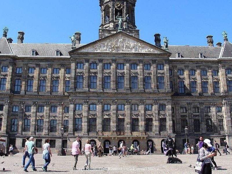 The Royal Palace across Dam Square in the middle of Amsterdam